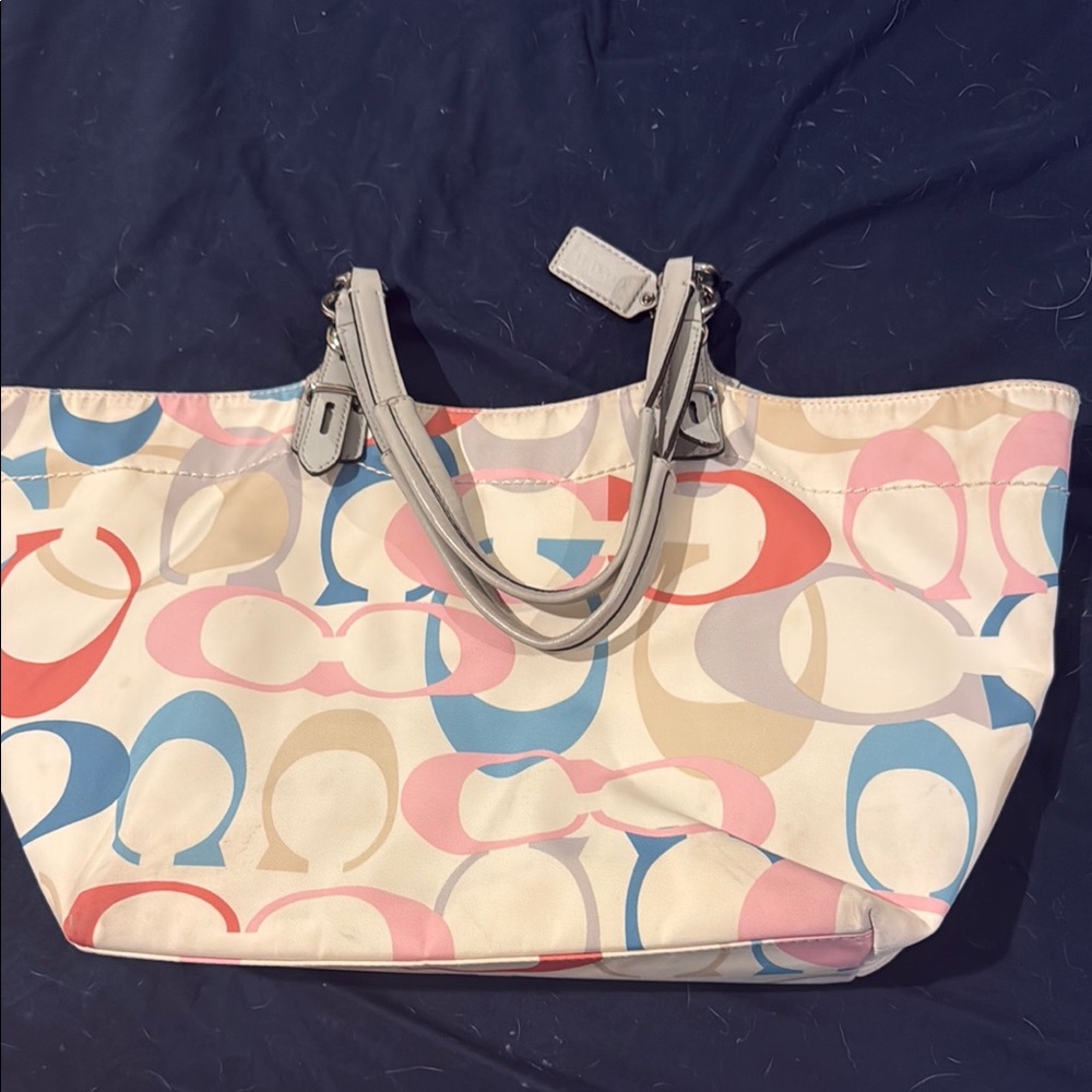Coach Multicolor Signature Tote Bag